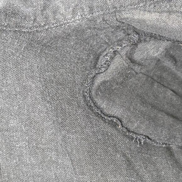 CHRISTOPHER & BANKS WOMEN'S BLUE BUTTON-UP LONG SLEEVE SHACKET – SIZE LARGE - Picture 5 of 11